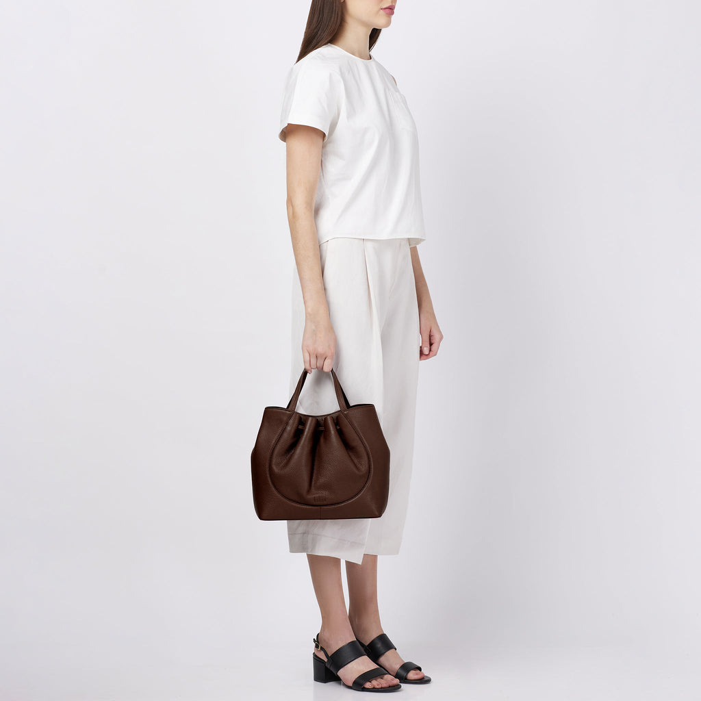 KATRINA SATCHEL PEBBLE CACAO
