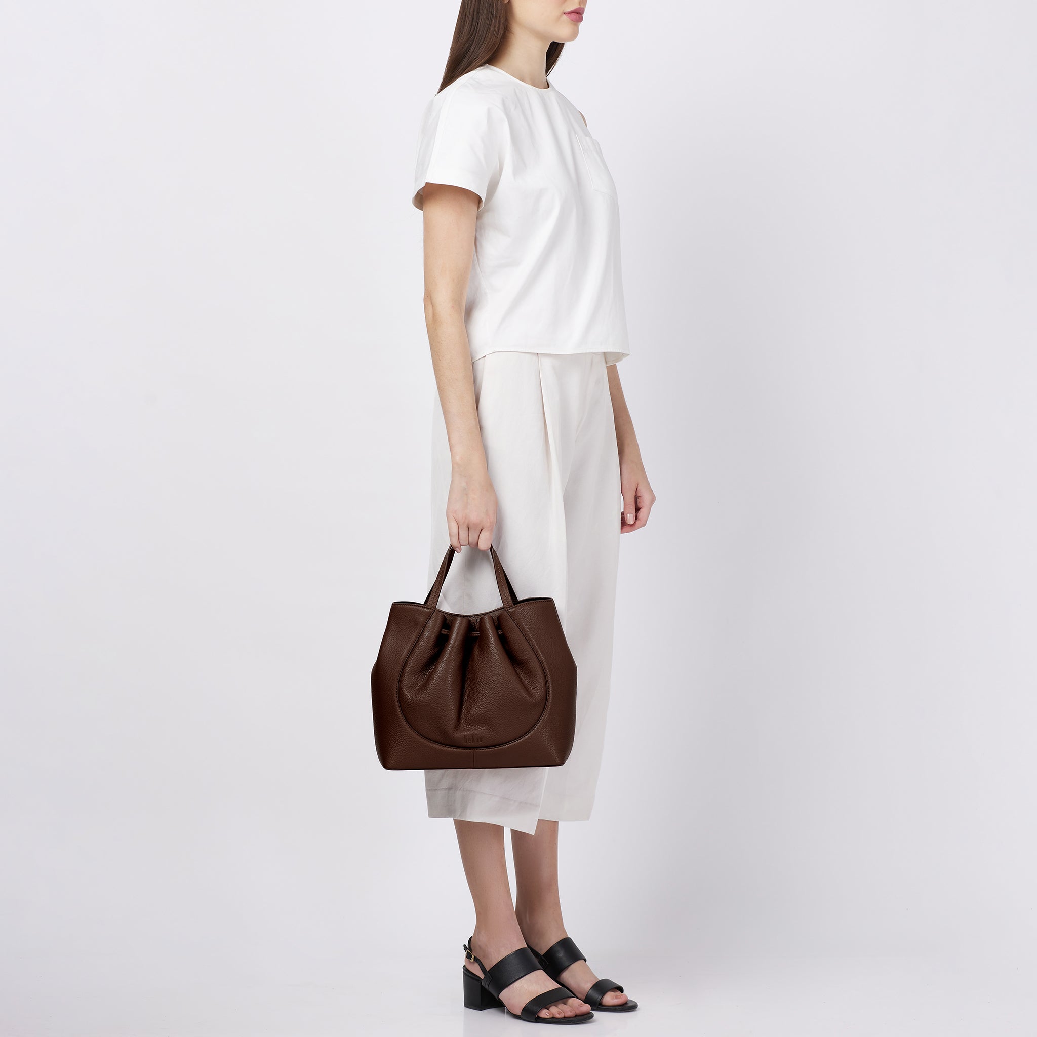 KATRINA SATCHEL PEBBLE CACAO