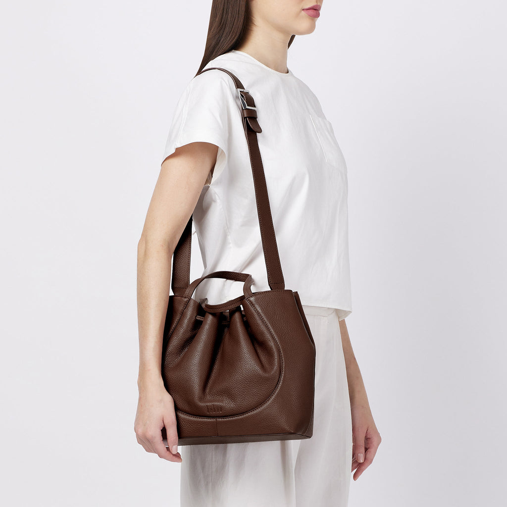 KATRINA SATCHEL PEBBLE CACAO