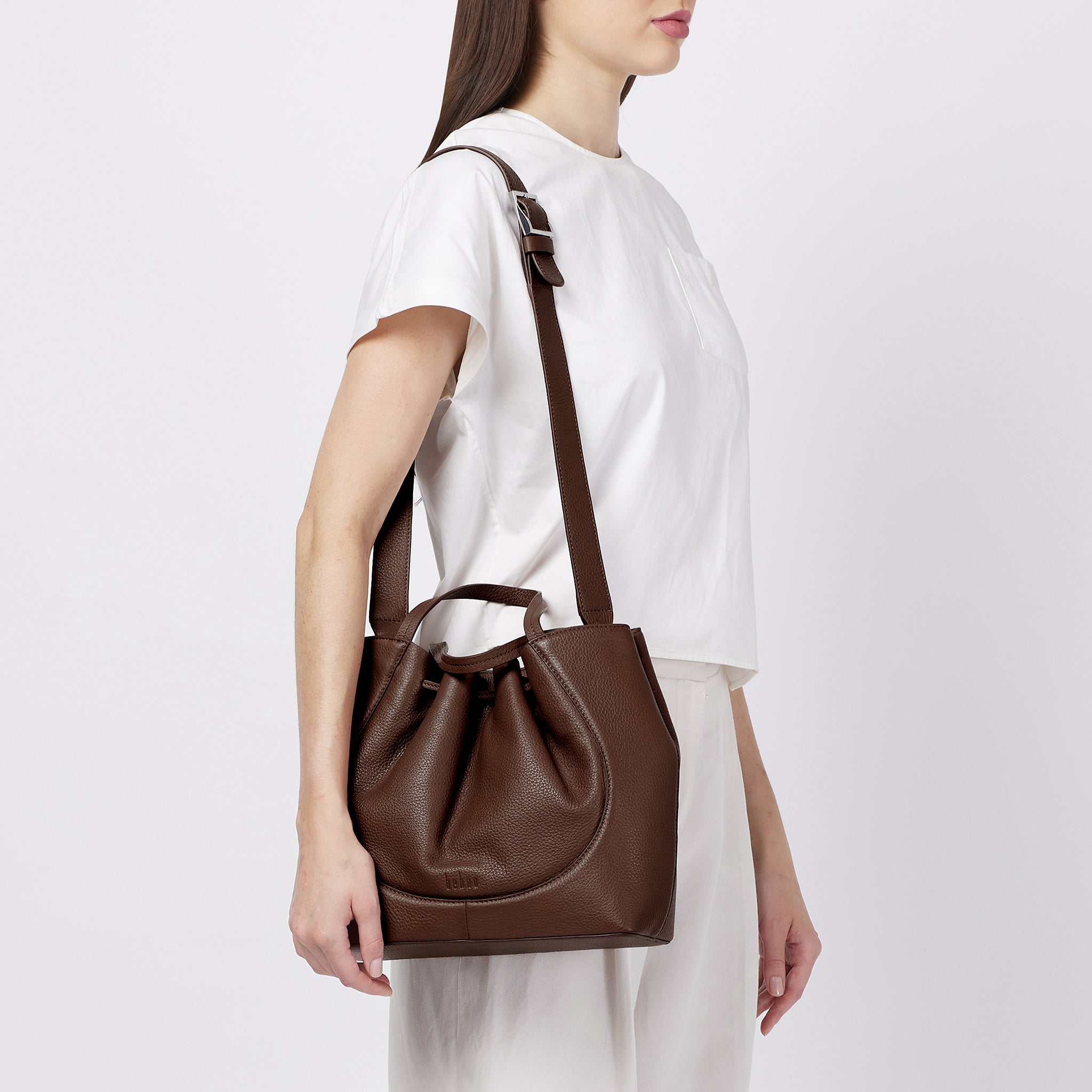 KATRINA SATCHEL PEBBLE CACAO