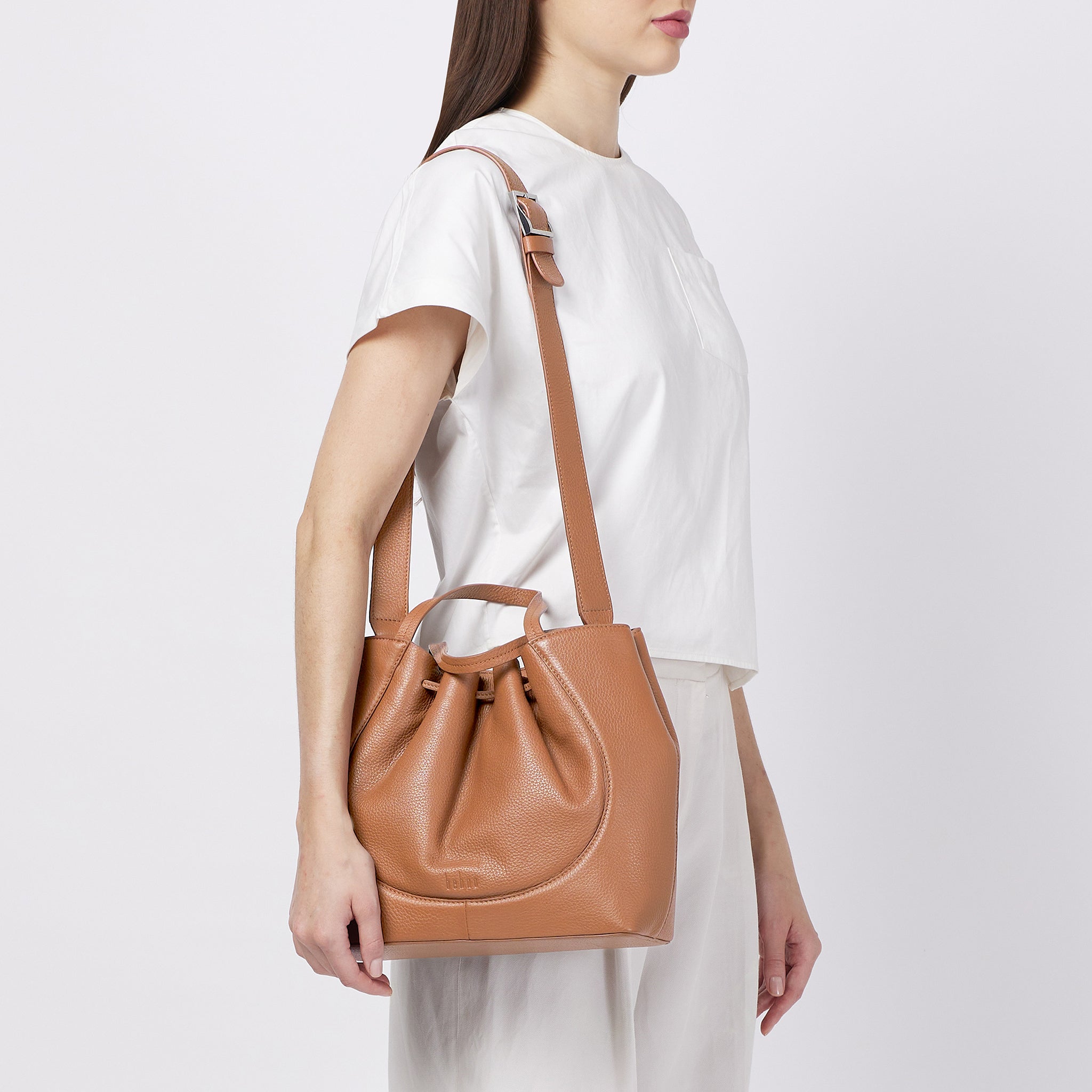 KATRINA SATCHEL PEBBLE CLAY