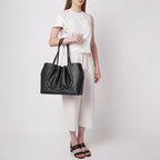 KATRINA TOTE LARGE PEBBLE BLACK
