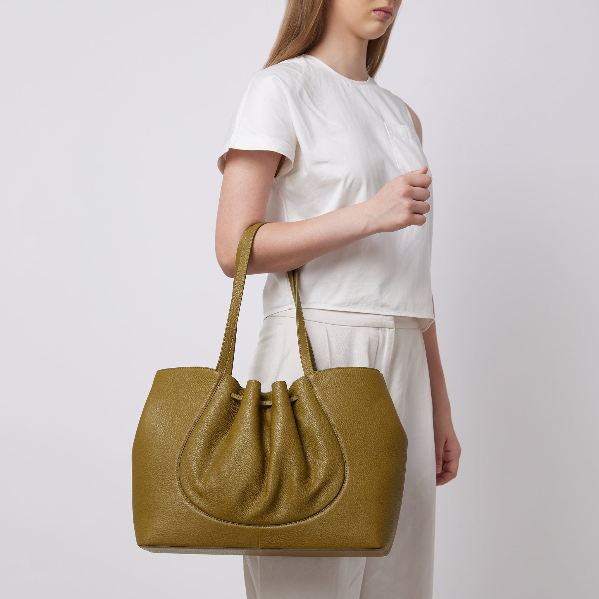 KATRINA TOTE LARGE PEBBLE OLIVE