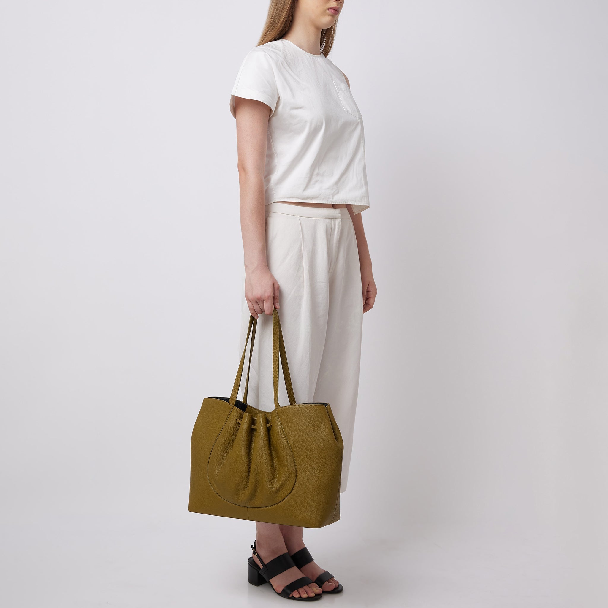 KATRINA TOTE LARGE PEBBLE OLIVE