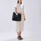 KATRINA TOTE WAVE PEBBLE BLACK