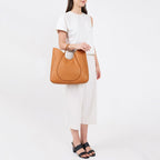 KATRINA TOTE WAVE PEBBLE CLAY