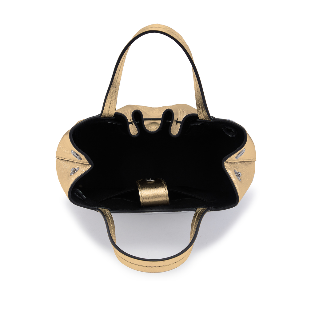 KATRINA MINI TOTE METALLIC GOLD