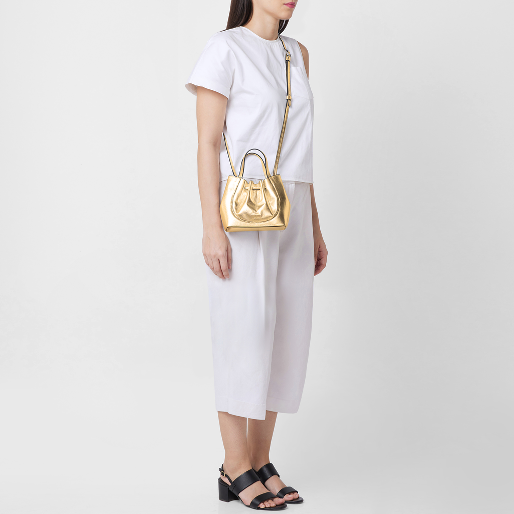 KATRINA MINI TOTE METALLIC GOLD