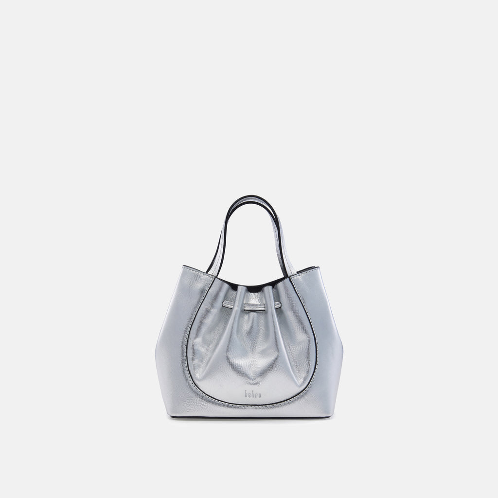 KATRINA MINI TOTE METALLIC SILVER