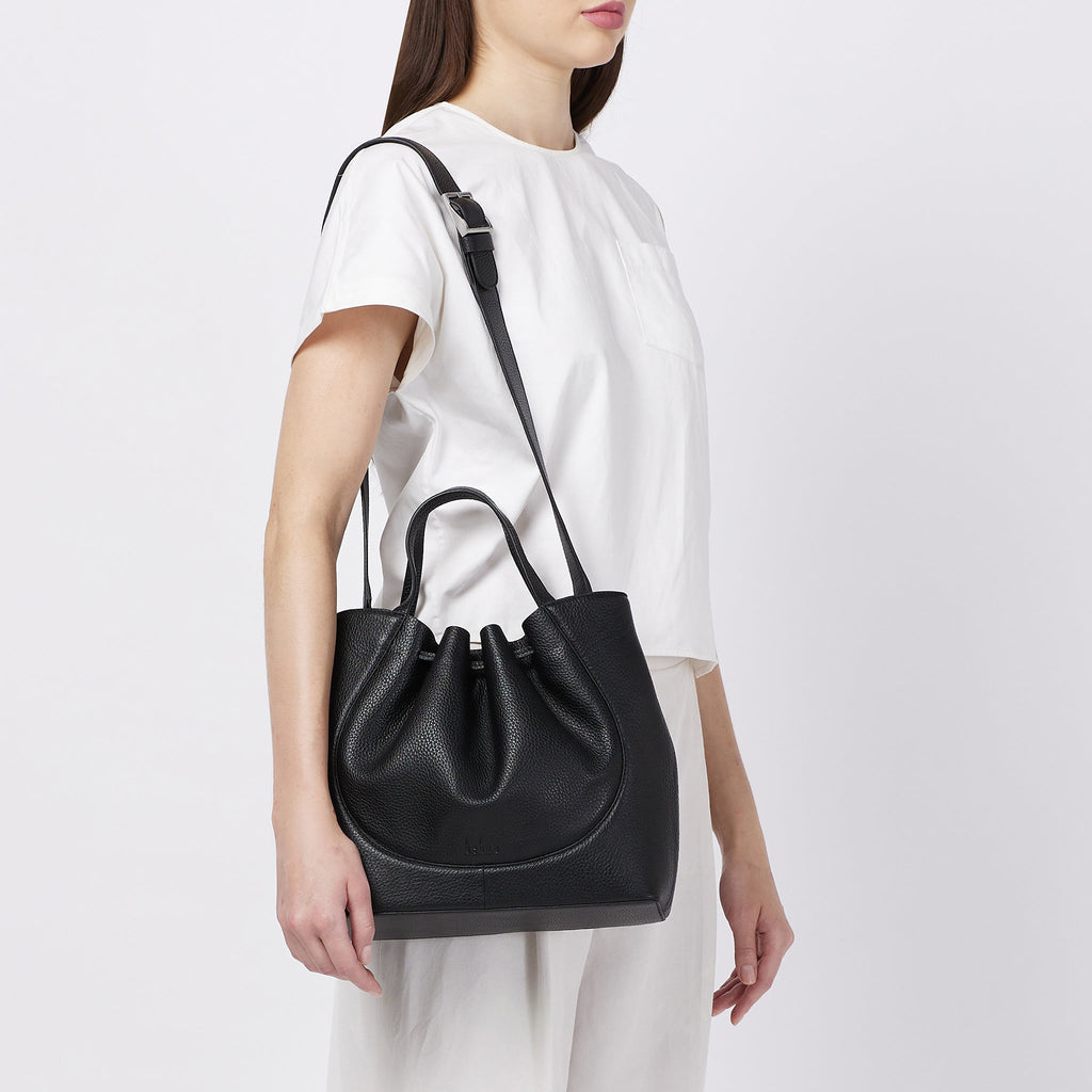 KATRINA SATCHEL PEBBLE BLACK
