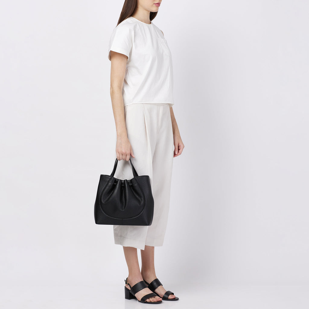 KATRINA SATCHEL PEBBLE BLACK