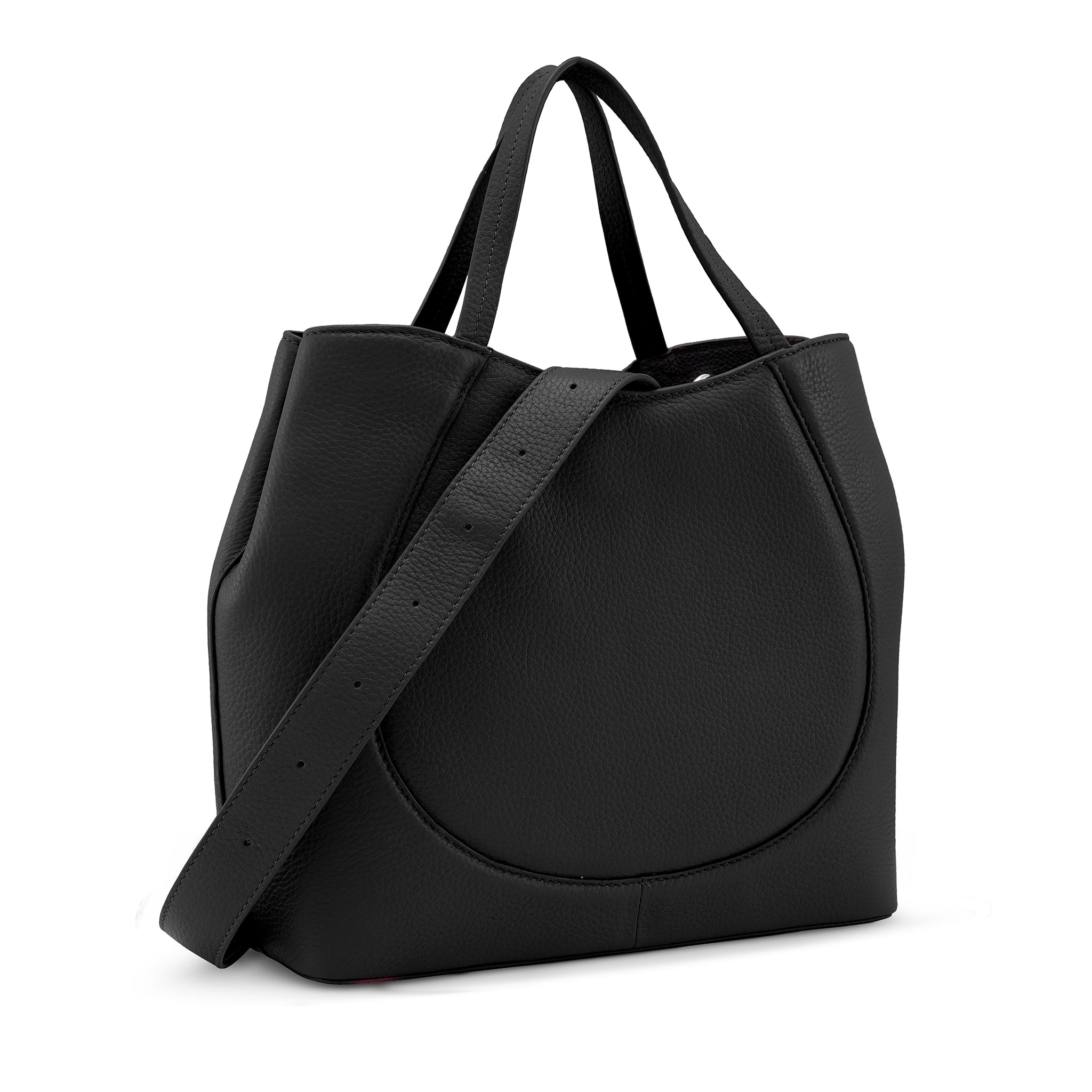 KATRINA SATCHEL PEBBLE BLACK