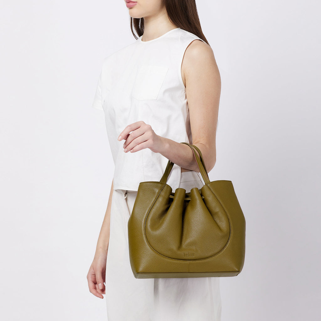 KATRINA SATCHEL PEBBLE OLIVE