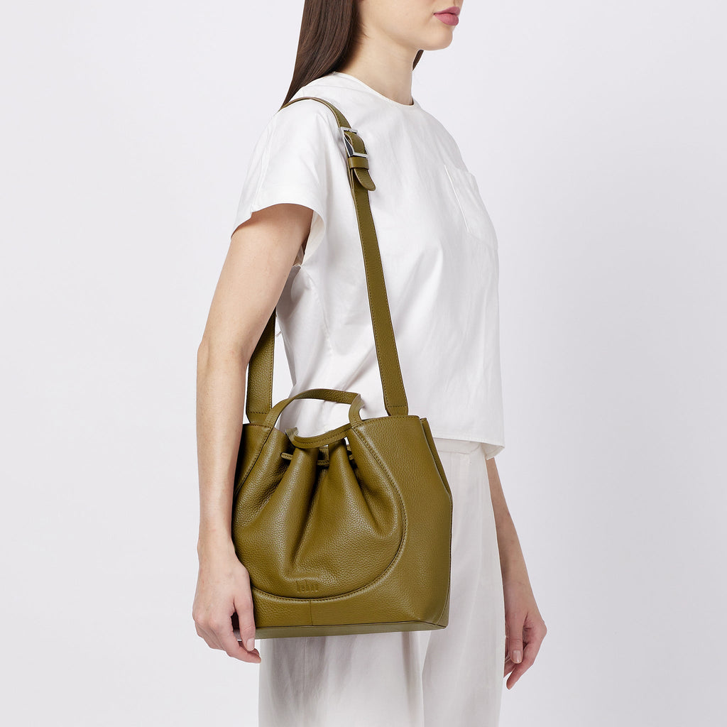 KATRINA SATCHEL PEBBLE OLIVE