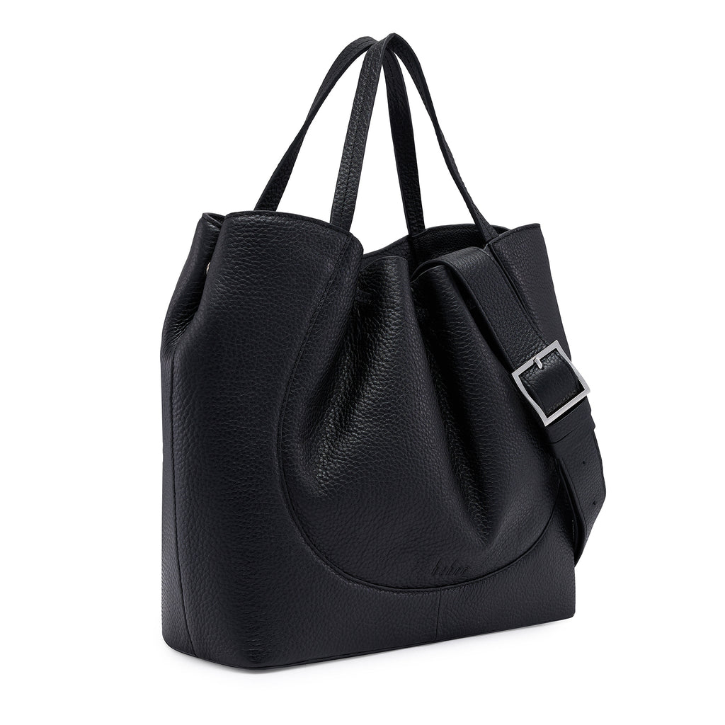 KATRINA SATCHEL PEBBLE BLACK