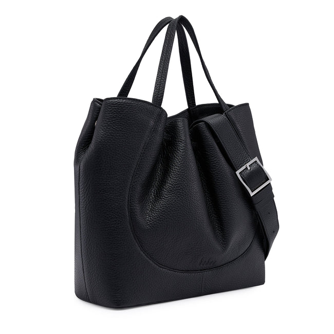KATRINA SATCHEL PEBBLE BLACK Main Image