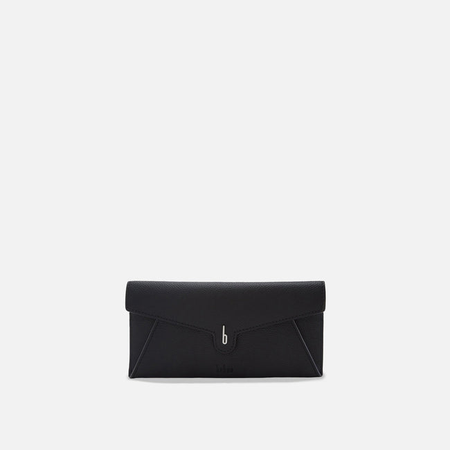 KIM WALLET PEBBLE BLACK Hover Image