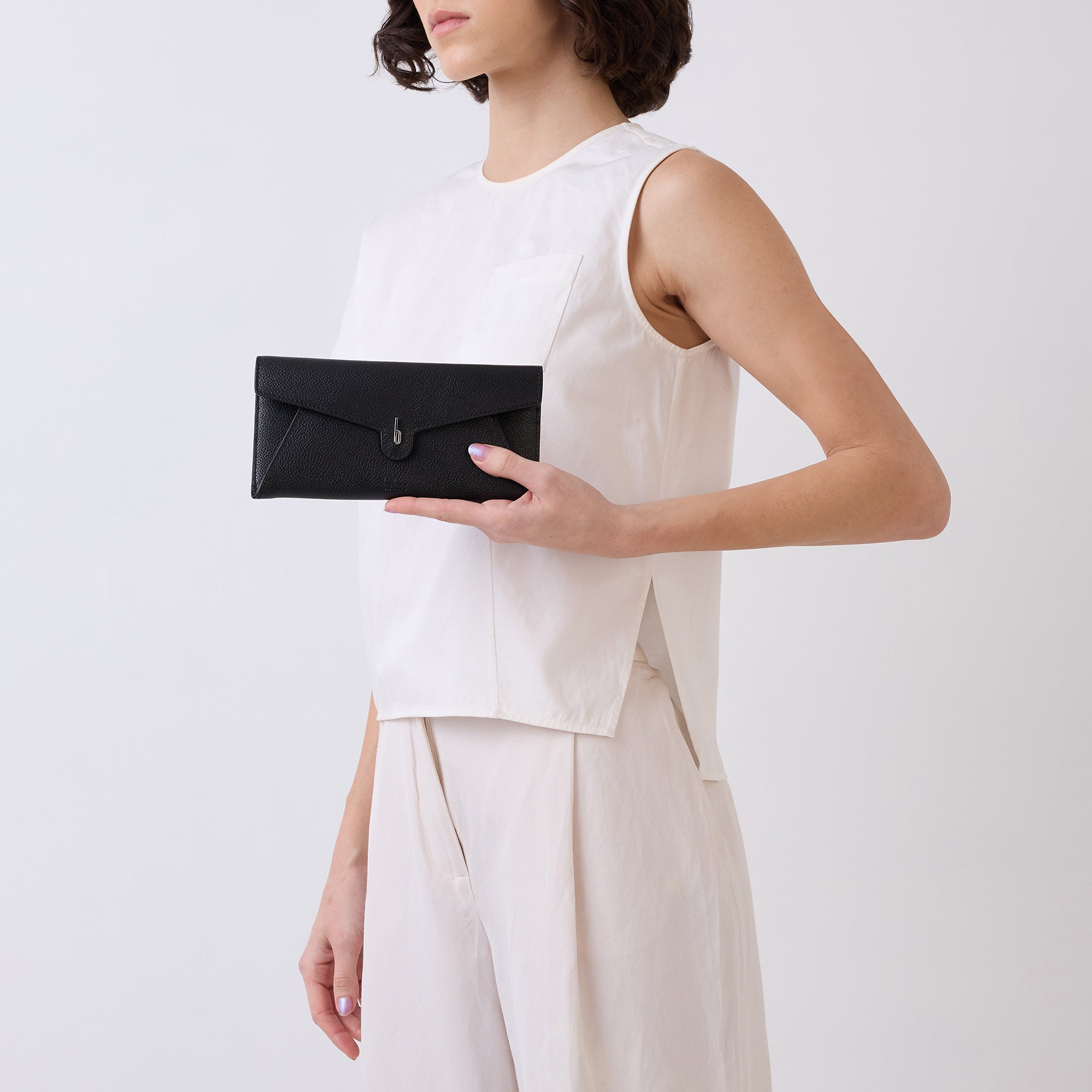 KIM WALLET PEBBLE BLACK