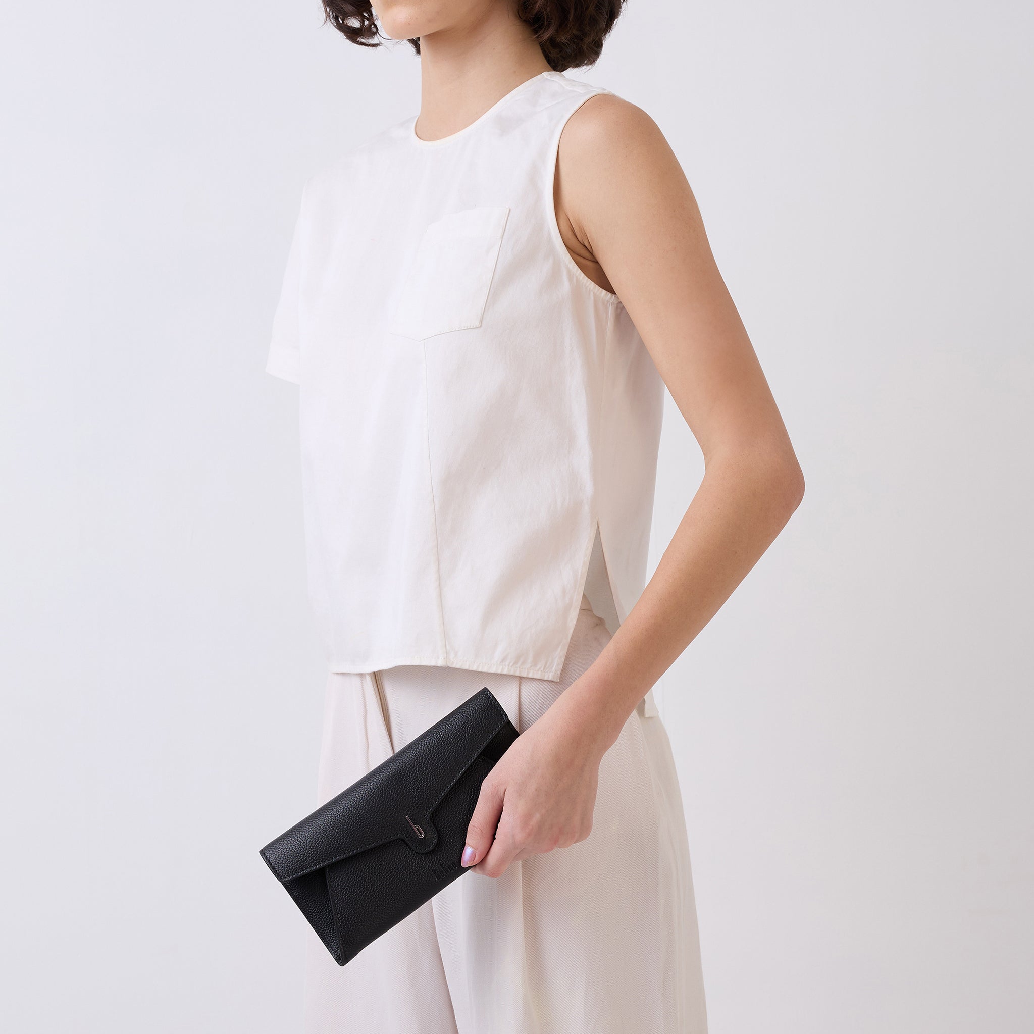 KIM WALLET PEBBLE BLACK