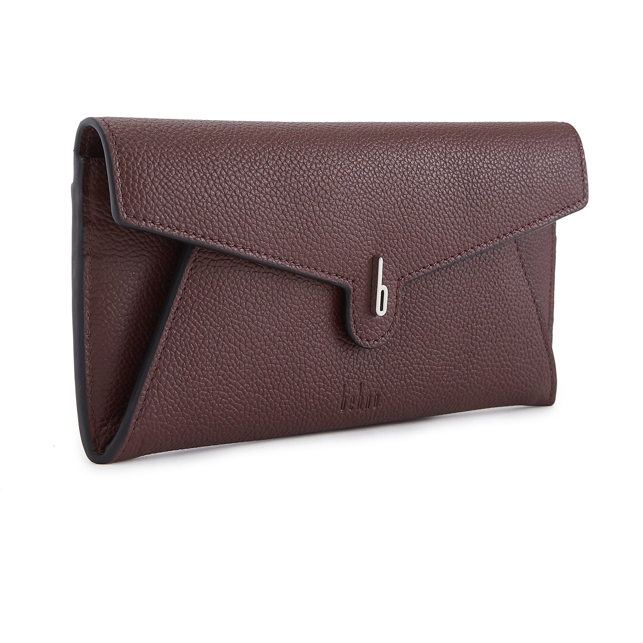 KIM WALLET PEBBLE BORDEAUX