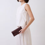 KIM WALLET PEBBLE BORDEAUX