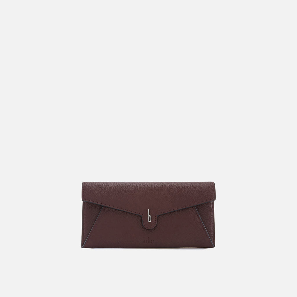 KIM WALLET PEBBLE BORDEAUX