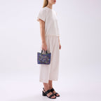 KATRINA MINI TOTE RAFFIA PEBBLE BLUE/GREEN