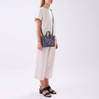 KATRINA MINI TOTE RAFFIA PEBBLE BLUE/GREEN