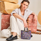 KATRINA MINI TOTE RAFFIA PEBBLE BLUE/GREEN