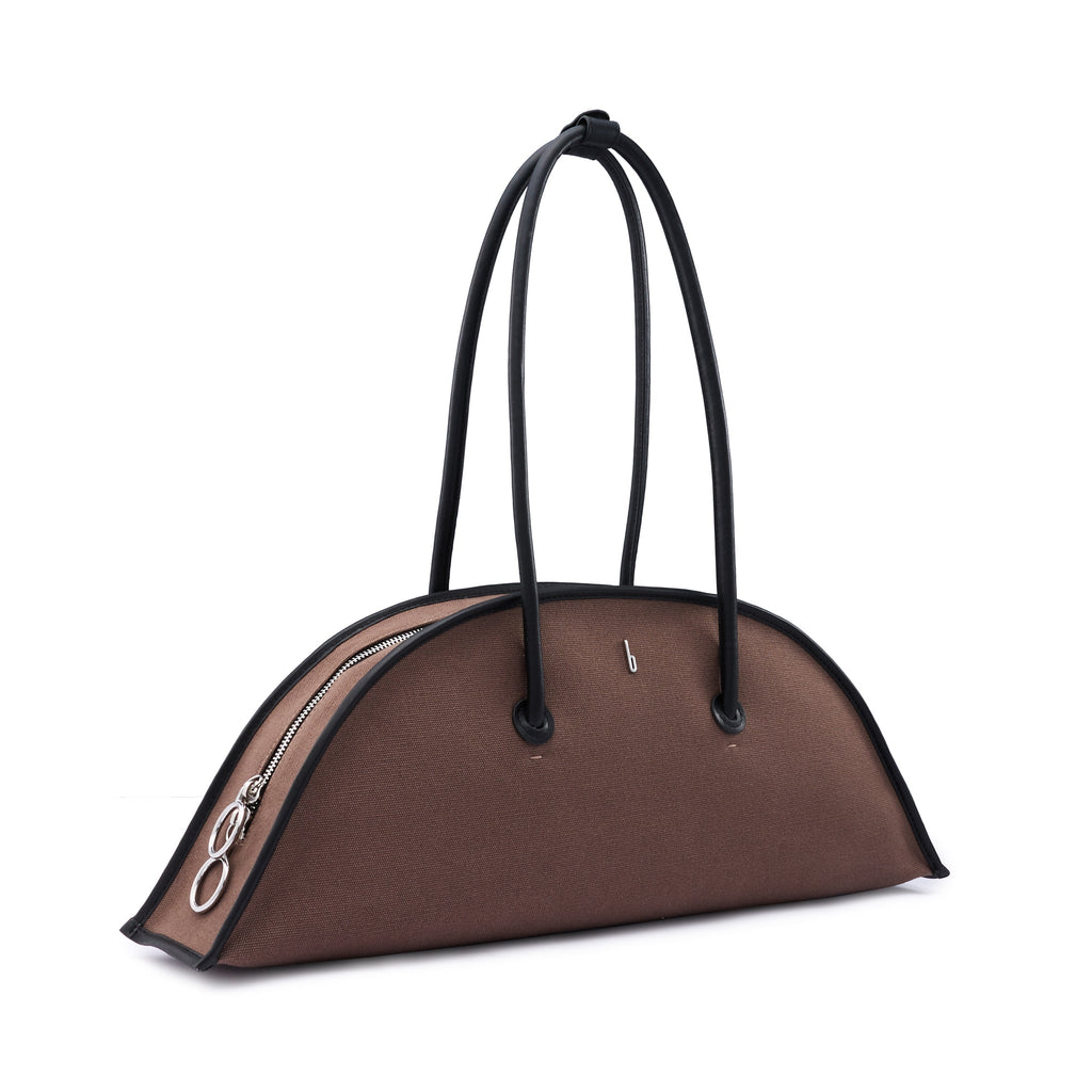 LAVERNE BAG CANVAS CACAO/BLACK