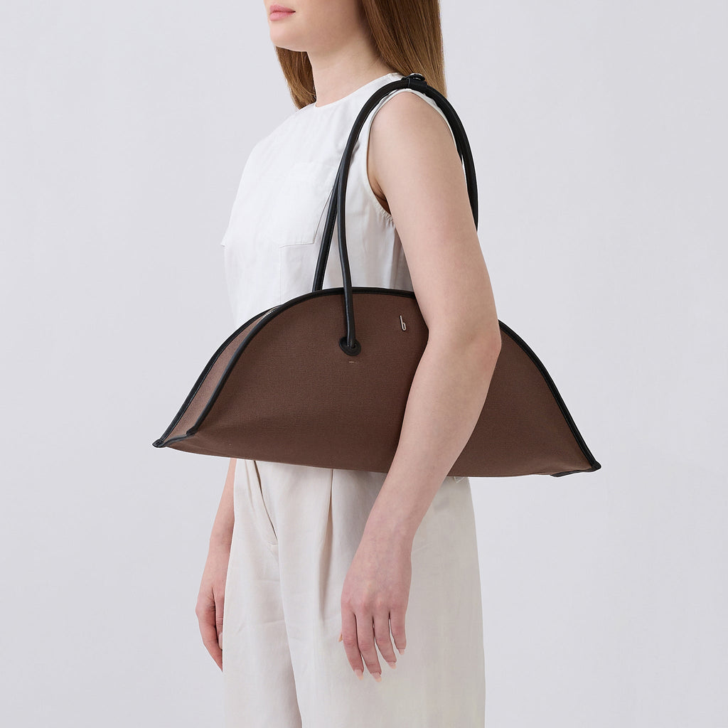 LAVERNE BAG CANVAS CACAO/BLACK