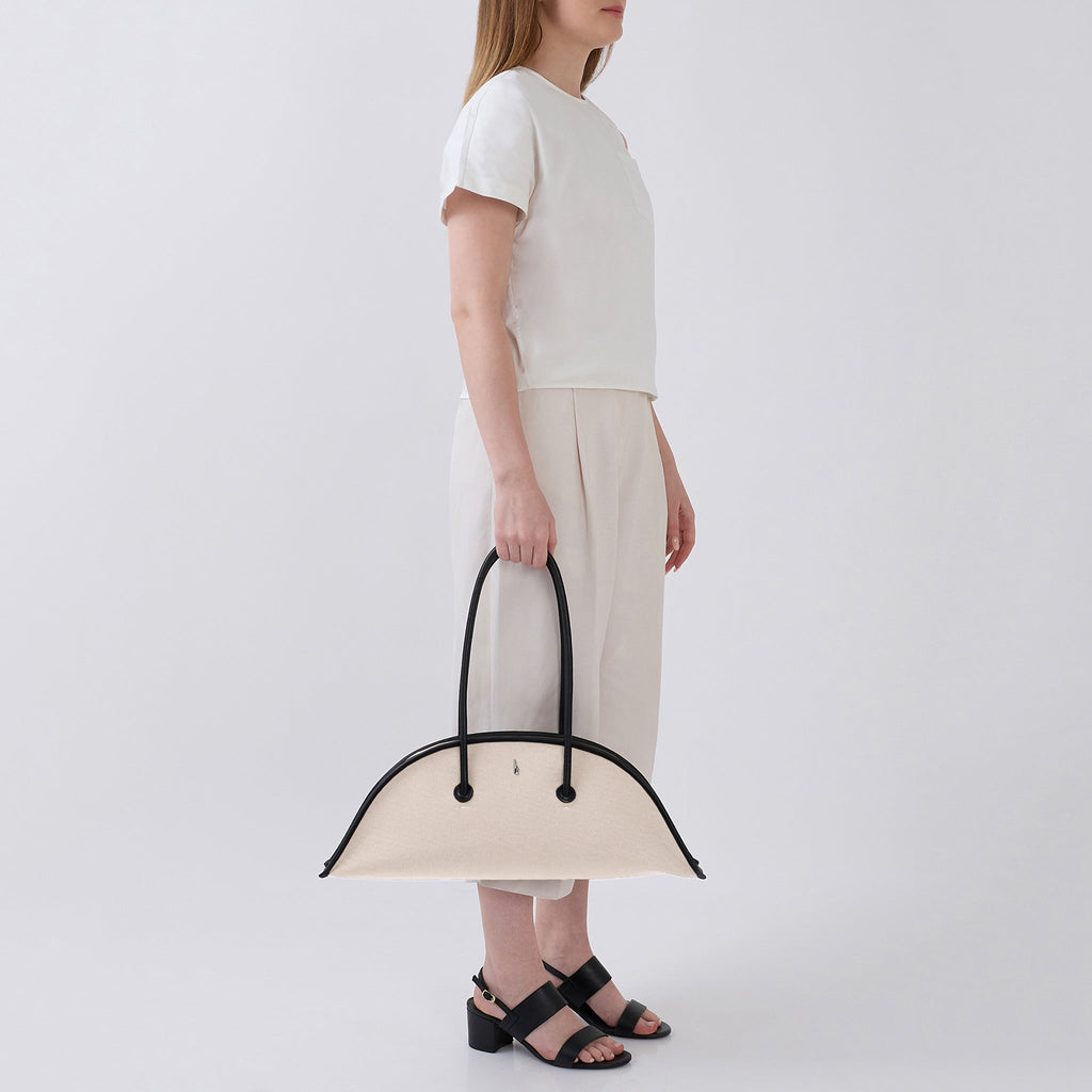 LAVERNE BAG CANVAS SAND/BLACK