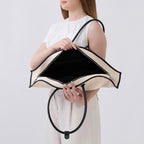 LAVERNE BAG CANVAS SAND/BLACK