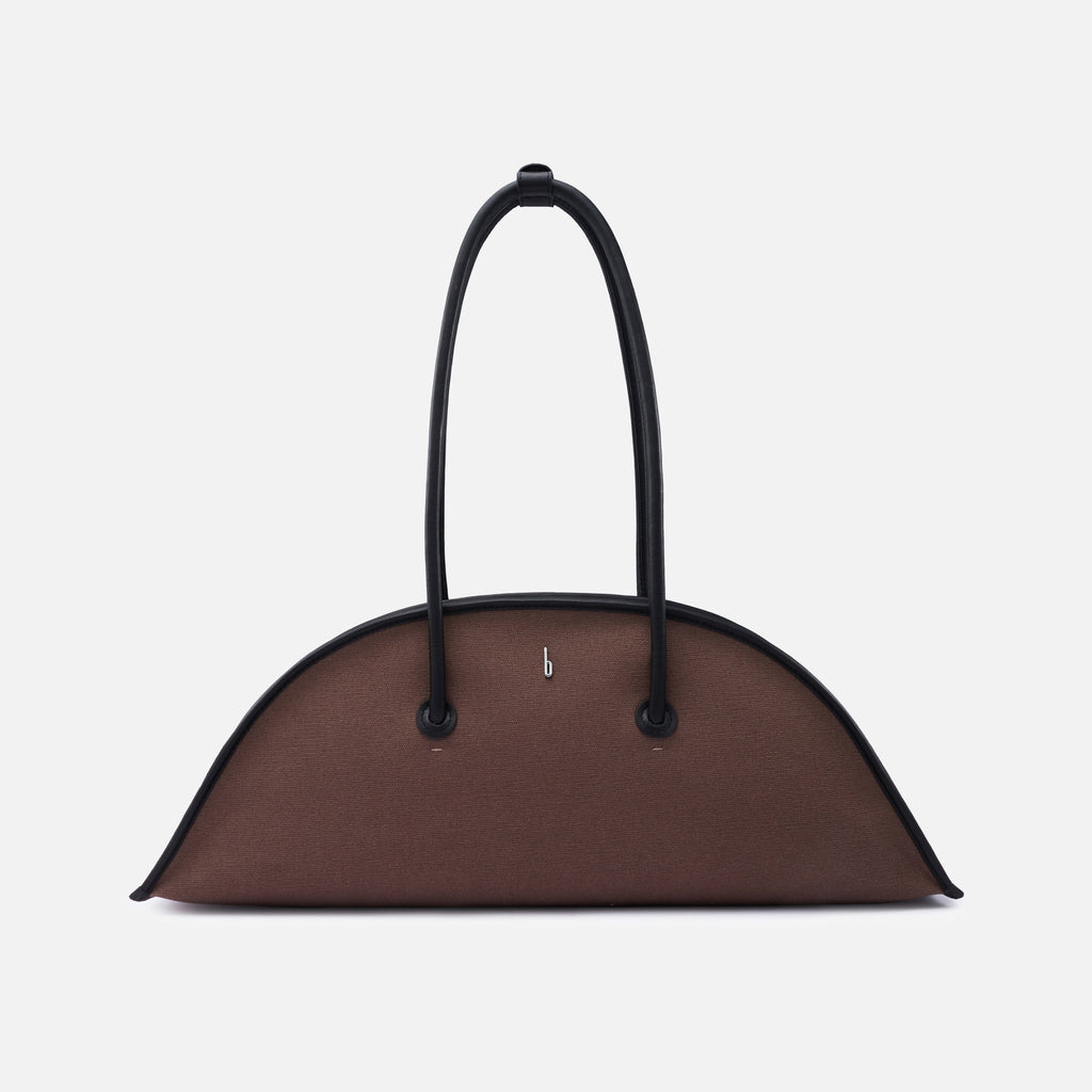 LAVERNE BAG CANVAS CACAO/BLACK