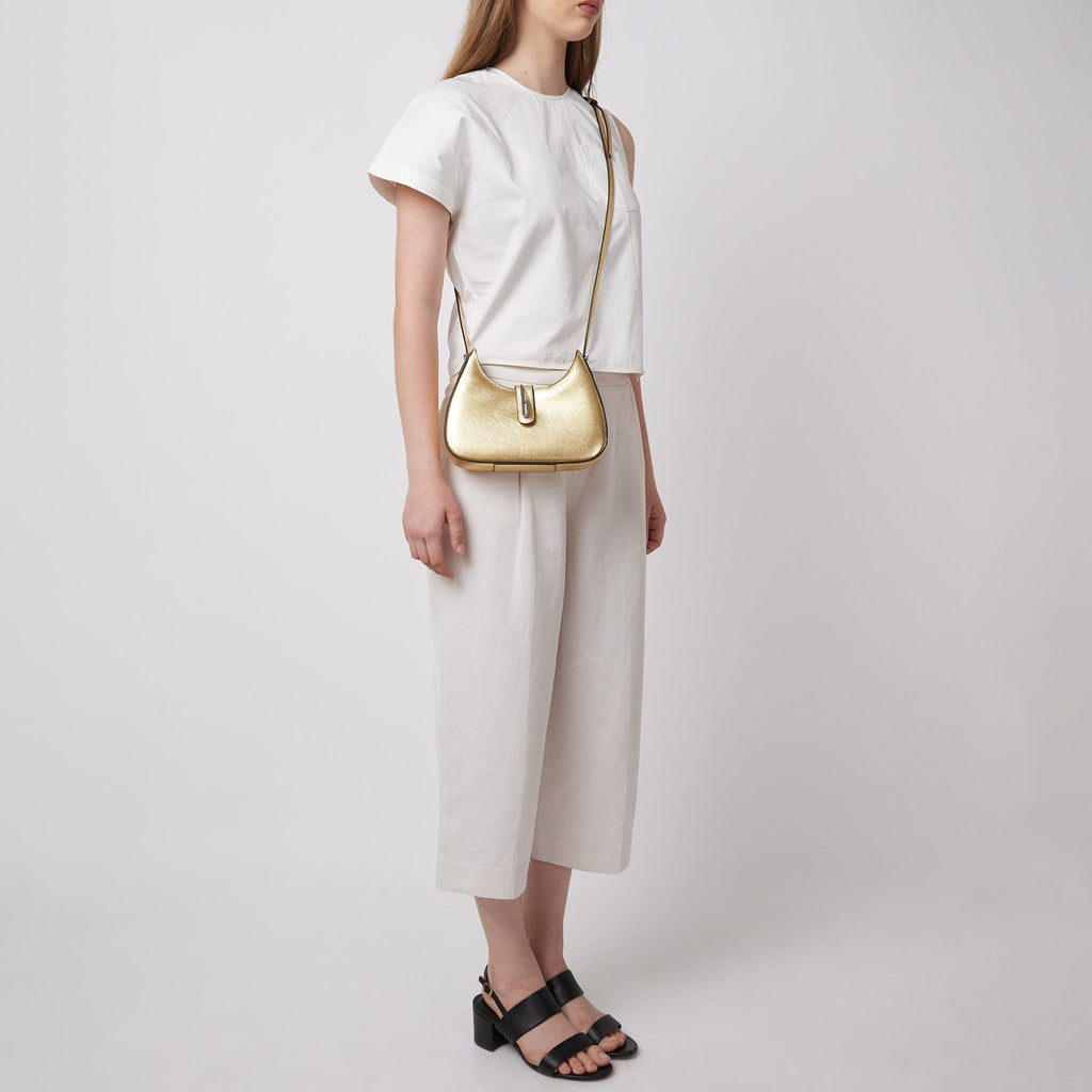 LEENA MINI CROSSBODY METALLIC GOLD