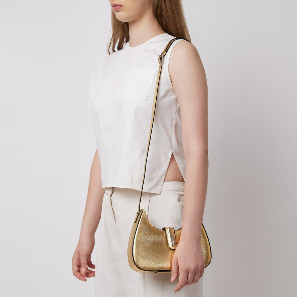 LEENA MINI CROSSBODY METALLIC GOLD