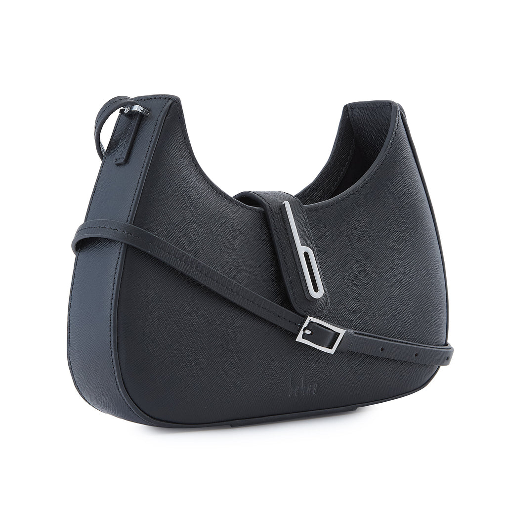 LEENA MINI CROSSBODY SAFFIANO BLACK