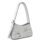 LEENA MINI SHOULDER DRAPED METALLIC SILVER