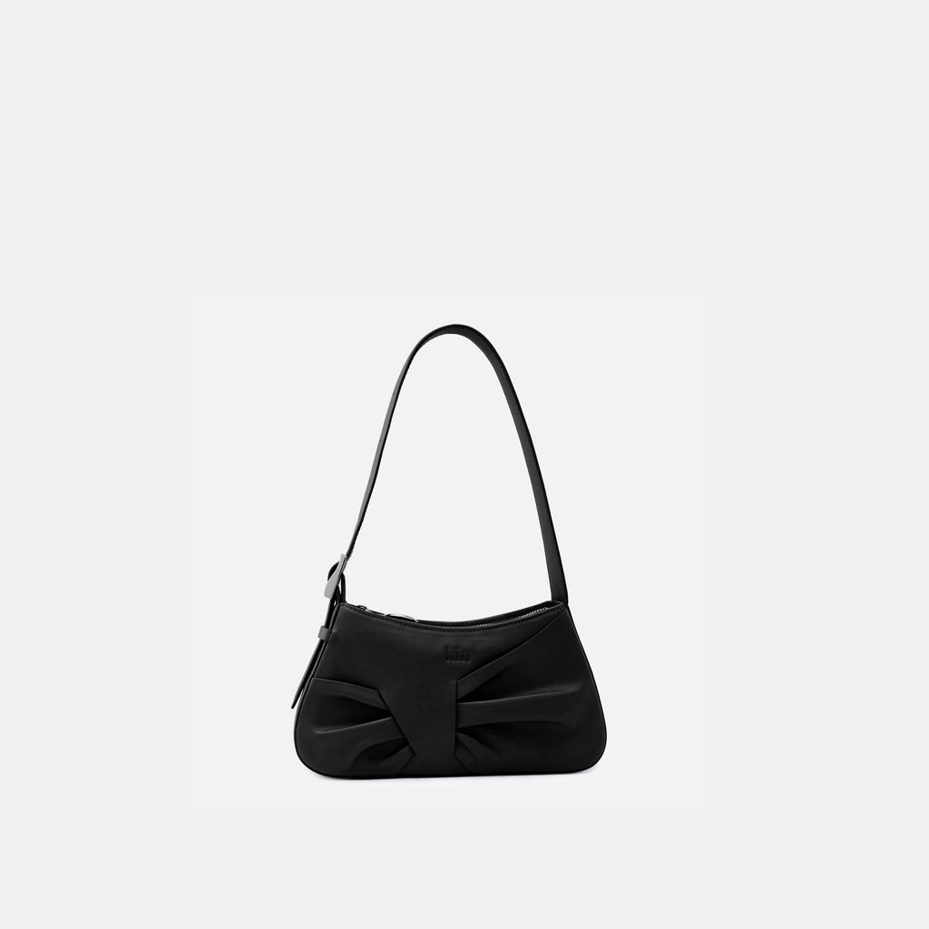 LEENA MINI SHOULDER DRAPED NAPPA BLACK