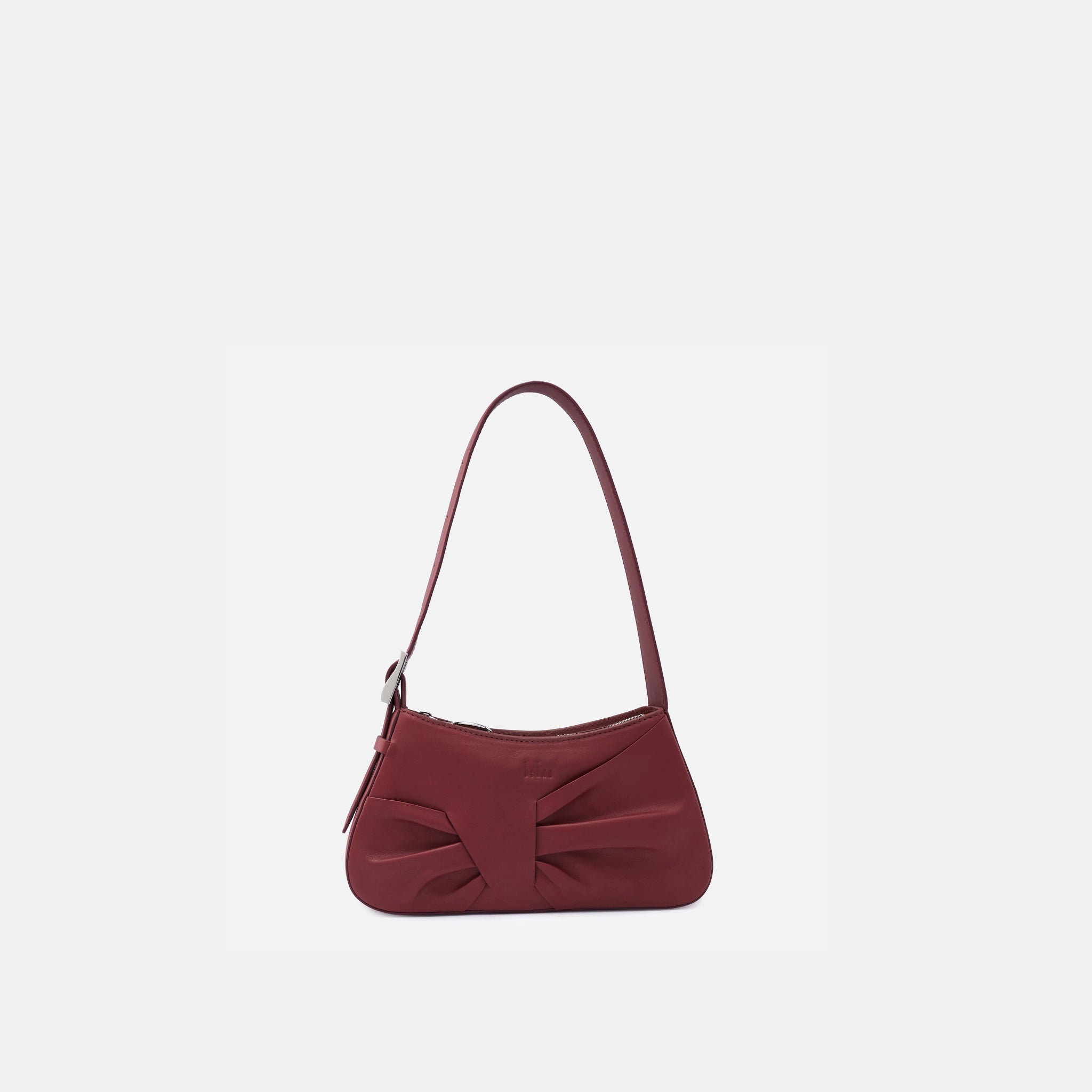 LEENA MINI SHOULDER DRAPED NAPPA BRICK
