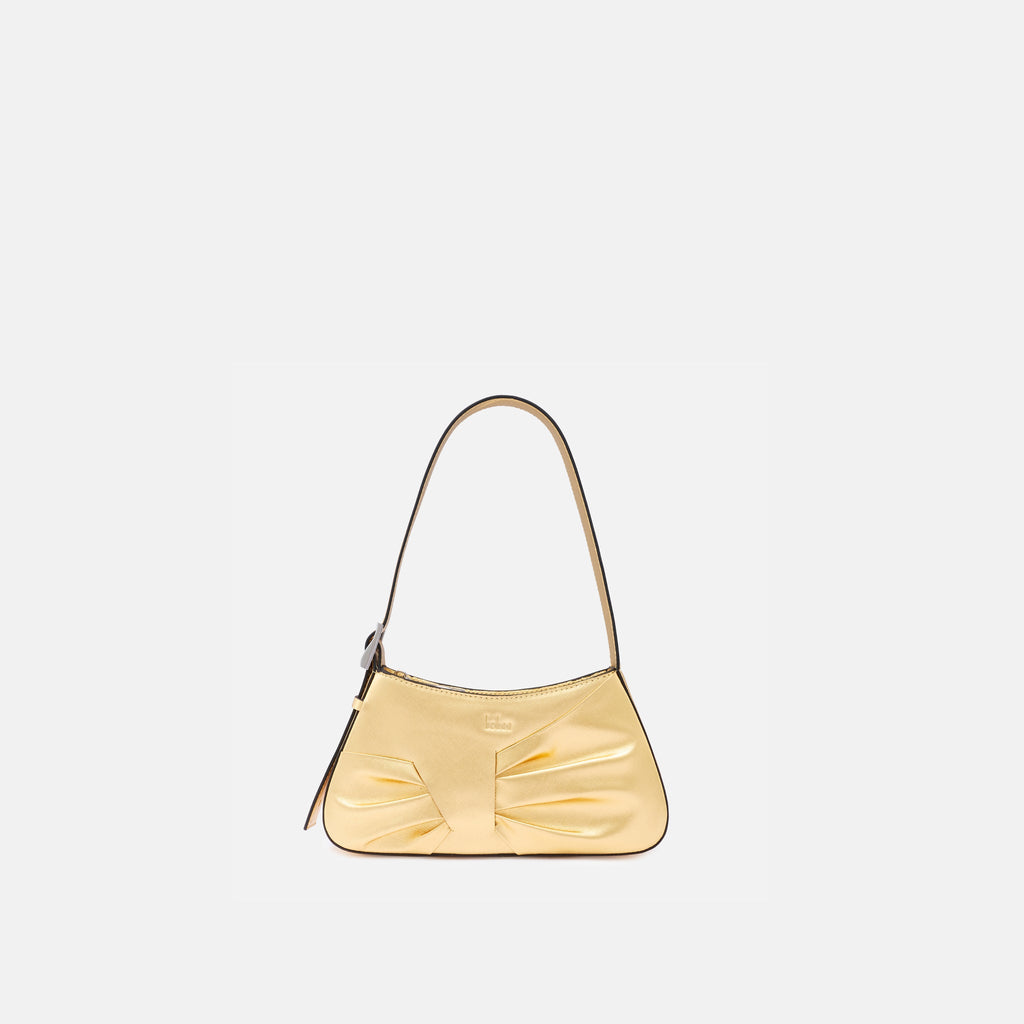 LEENA MINI SHOULDER DRAPED METALLIC GOLD