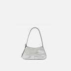 LEENA MINI SHOULDER DRAPED METALLIC SILVER