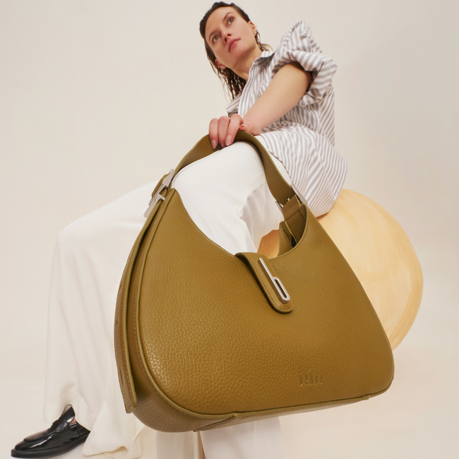 LEENA BAG PEBBLE OLIVE Main Image