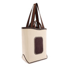 MAISON TOTE CANVAS SAND/CACAO