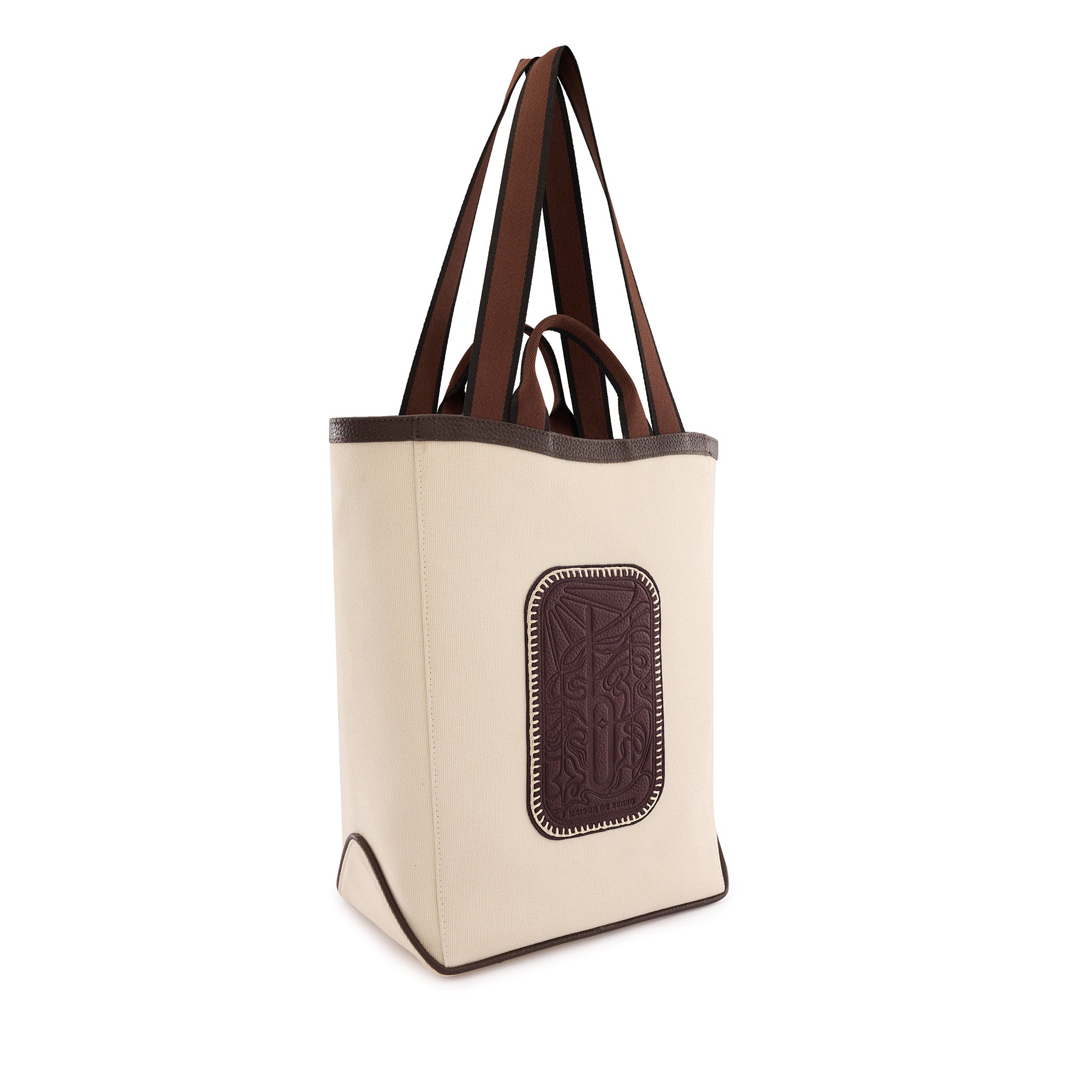MAISON TOTE CANVAS SAND/CACAO