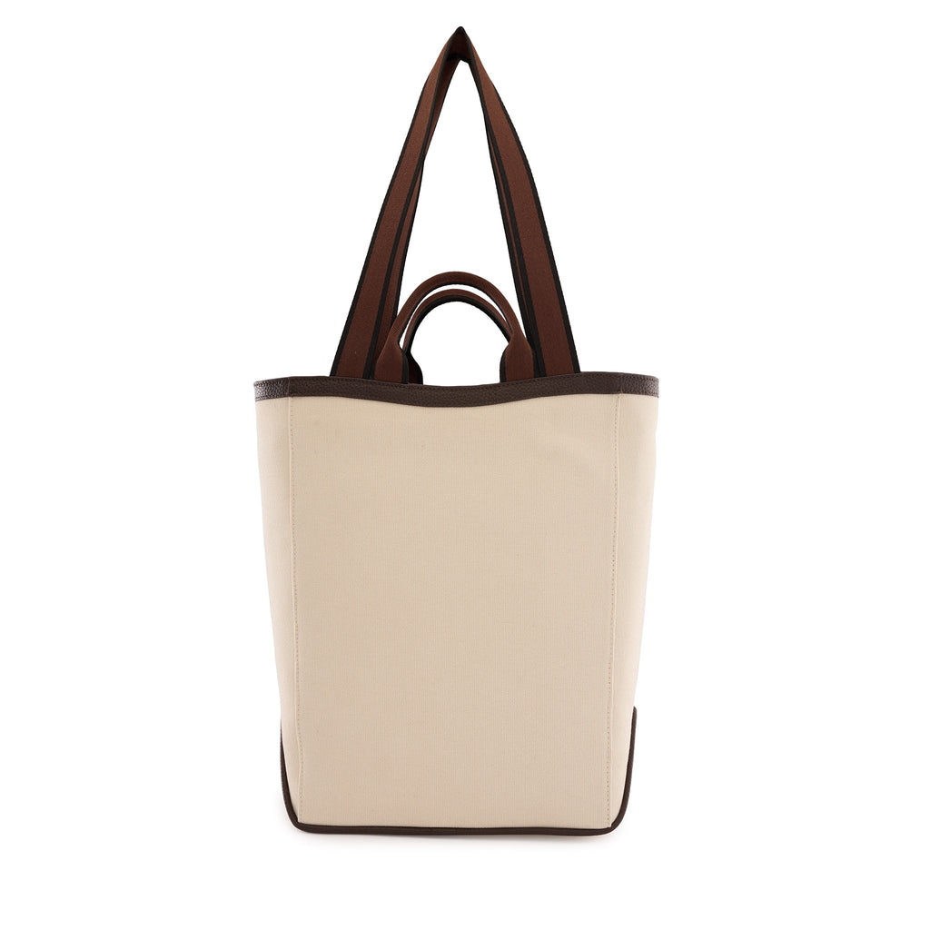 MAISON TOTE CANVAS SAND/CACAO
