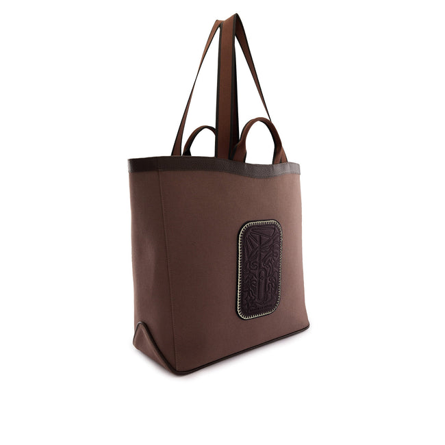 MAISON TOTE LARGE CANVAS CACAO Main Image