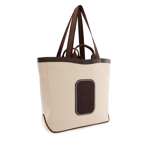 MAISON TOTE LARGE CANVAS SAND/CACAO Main Image
