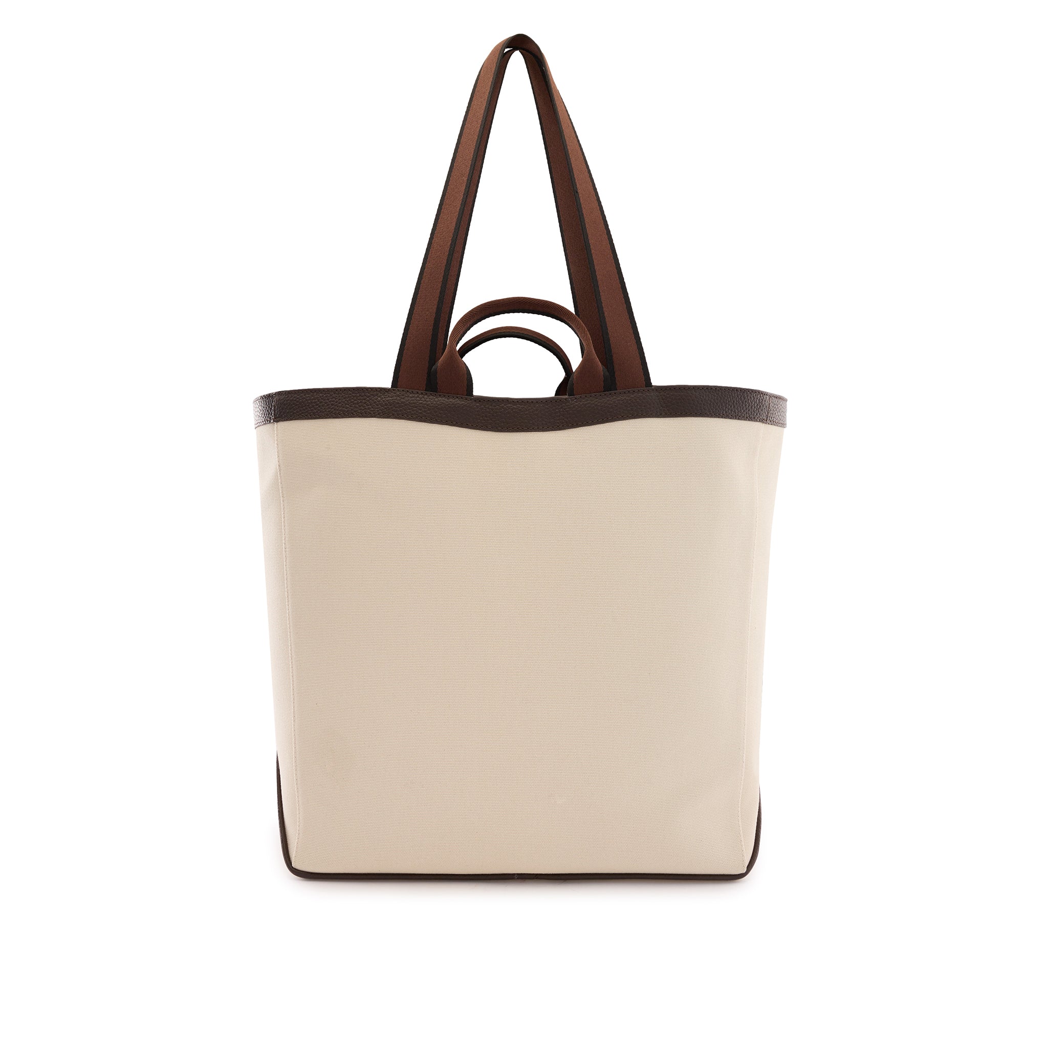 MAISON TOTE LARGE CANVAS SAND/CACAO