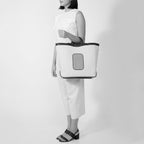 MAISON TOTE LARGE CANVAS SAND/CACAO